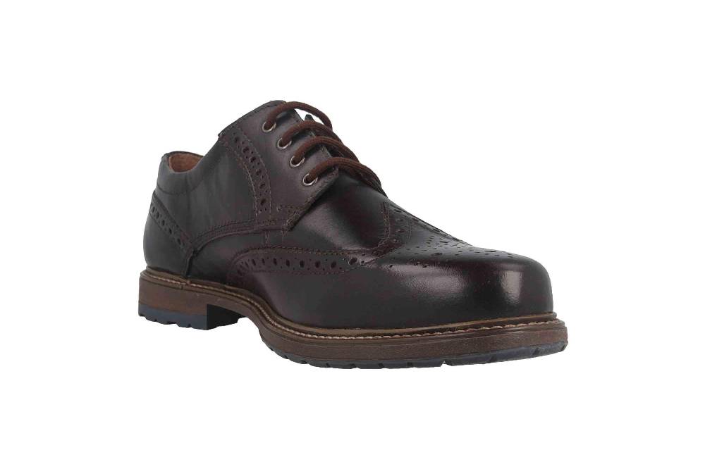 Fretz Men Lenz Halbschuhe In Übergrößen Braun 9713.8771-38 Große Herrenschuhe