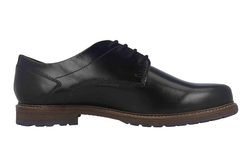 Fretz Men Lenz Halbschuhe In Übergrößen Schwarz 9711.8771-51 Große Herrenschuhe