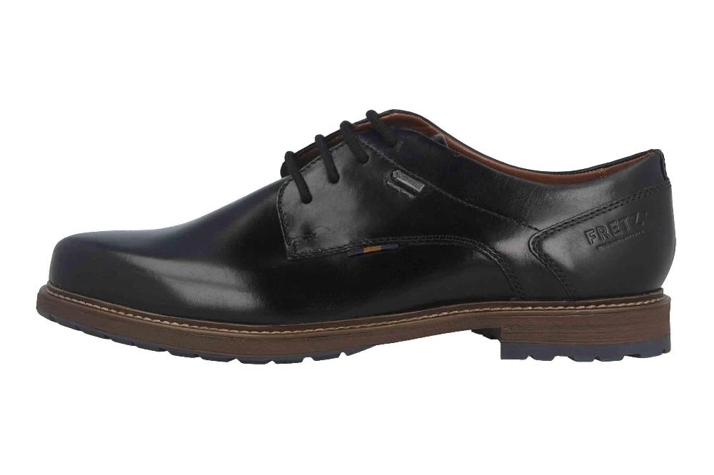 Fretz Men Lenz Halbschuhe in Übergrößen Schwarz 9711.8771-51 große Herrenschuhe