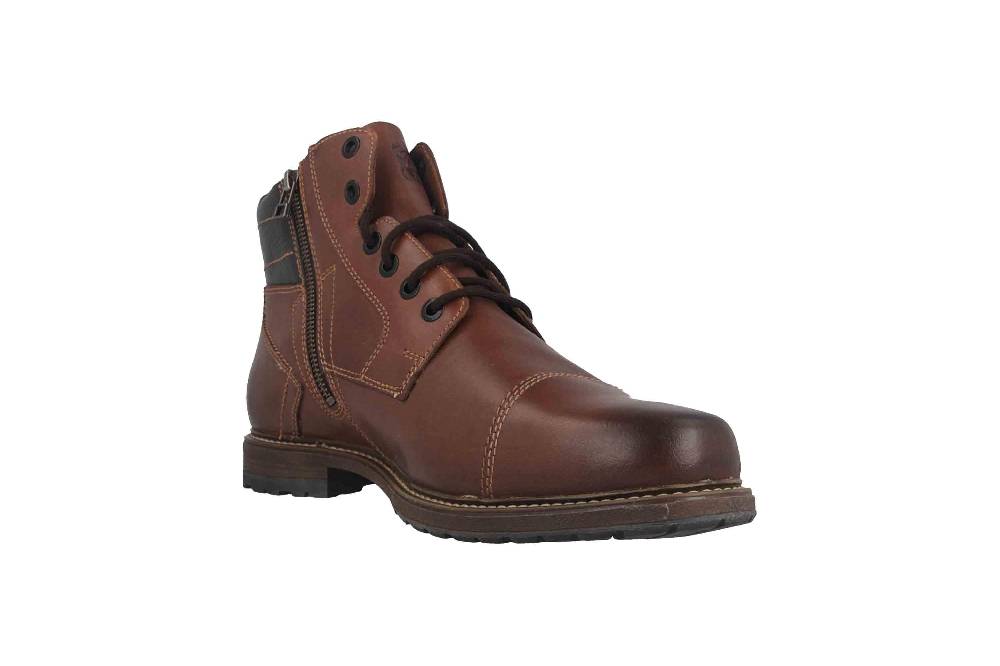 Fretz Men Lenz Stiefel In Übergrößen Braun 9721.8771-82 Große Herrenschuhe