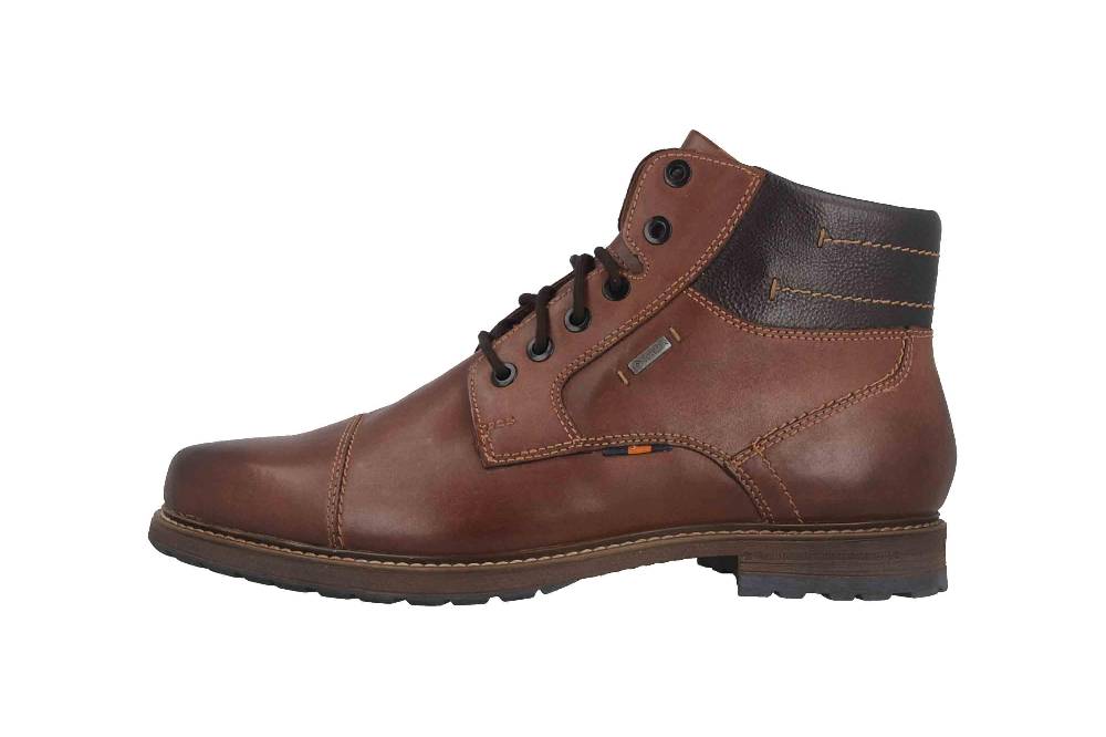 Fretz Men Lenz Stiefel in Übergrößen Braun 9721.8771-82 große Herrenschuhe