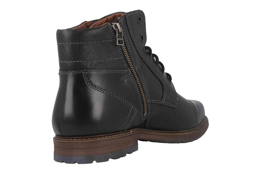 Fretz Men Lenz Stiefel In Übergrößen Schwarz 9721.8771-51 Große Herrenschuhe
