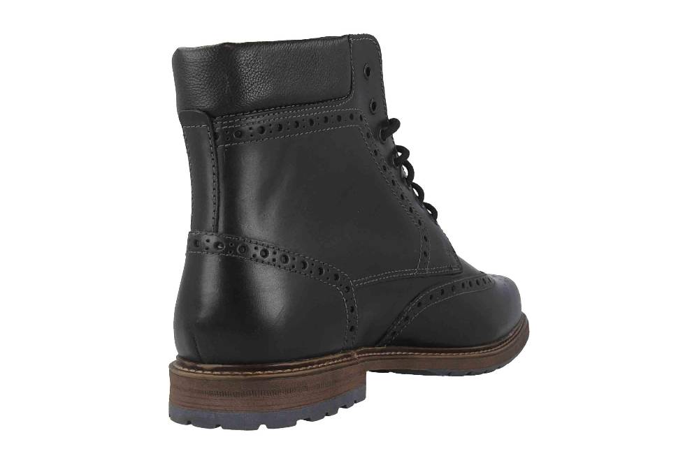 Fretz Men Lenz Stiefel In Übergrößen Schwarz 9722.8771-51 Große Herrenschuhe