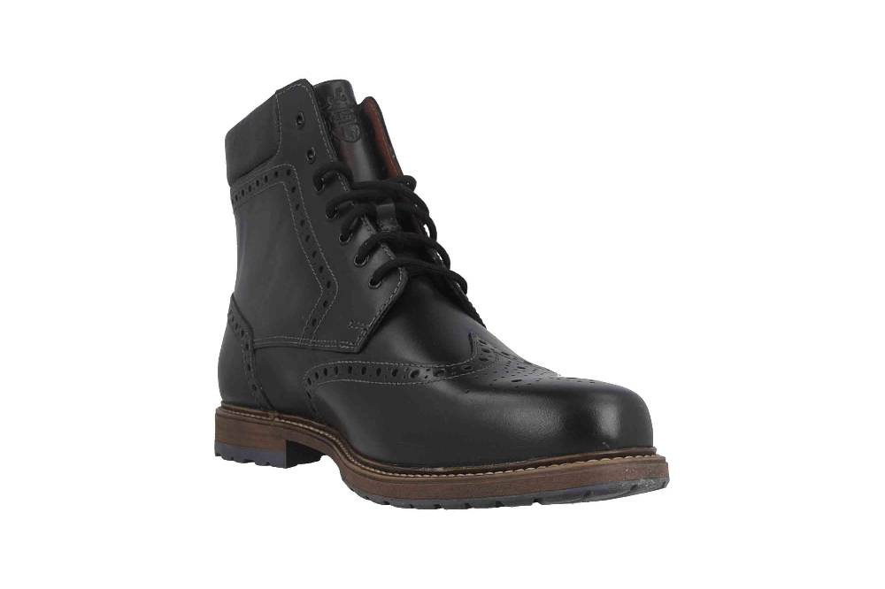 Fretz Men Lenz Stiefel In Übergrößen Schwarz 9722.8771-51 Große Herrenschuhe