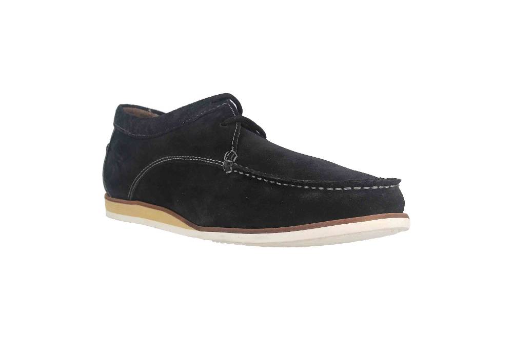 Fretz Men Messi Halbschuhe In Übergrößen Blau 8122.6759-1 Große Herrenschuhe