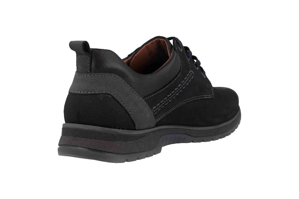 Fretz Men Trento Halbschuhe In Übergrößen Schwarz 7610.2016-51 Große Herrenschuhe