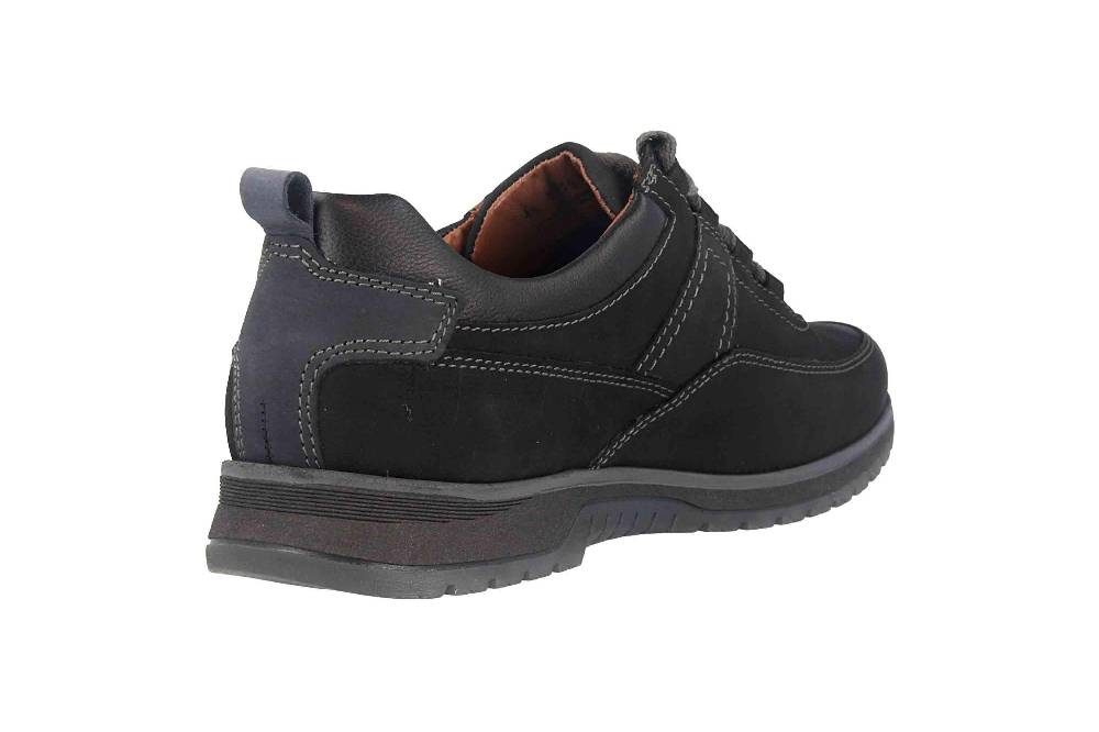 Fretz Men Trento Halbschuhe In Übergrößen Schwarz 7613.2016-51 Große Herrenschuhe