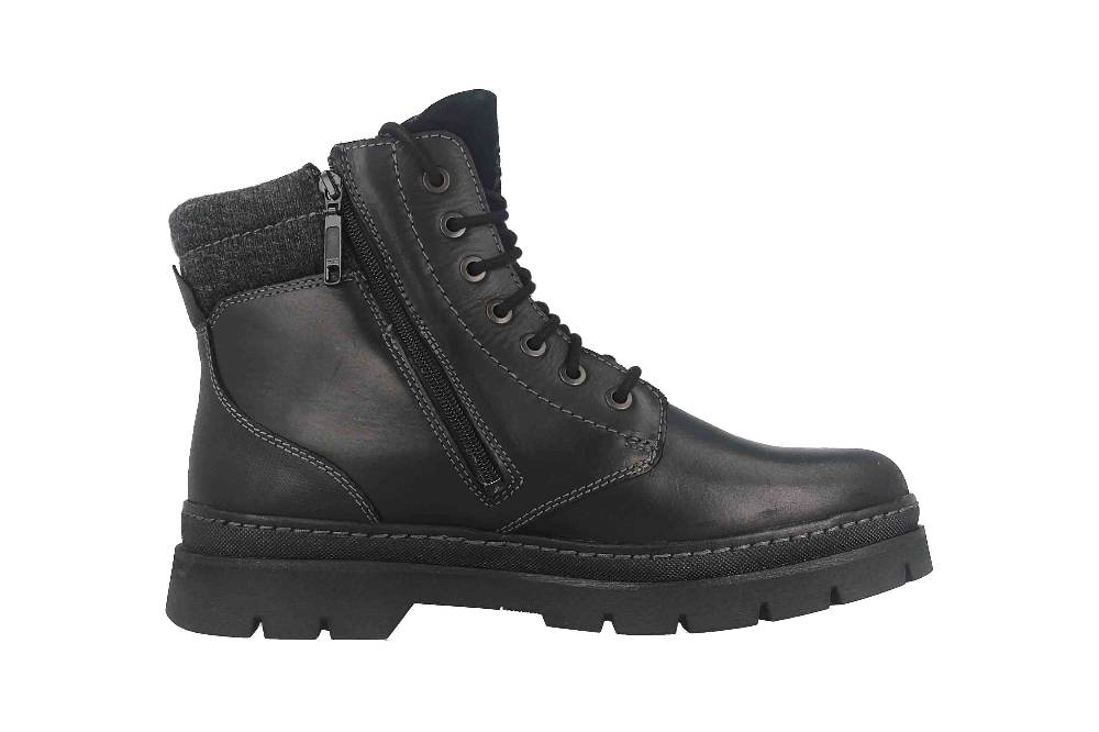 Fretz Men Zoran Boots In Übergrößen Schwarz 2410.8438-51 Große Herrenschuhe