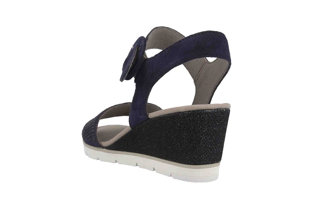 Gabor Basic Sandaletten In Übergrößen Blau 25.754.16 Große Damenschuhe