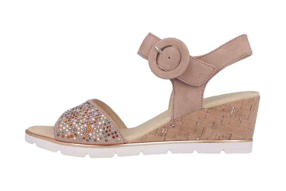 Gabor Basic Sandaletten in Übergrößen Rosa 25.754.34 große Damenschuhe