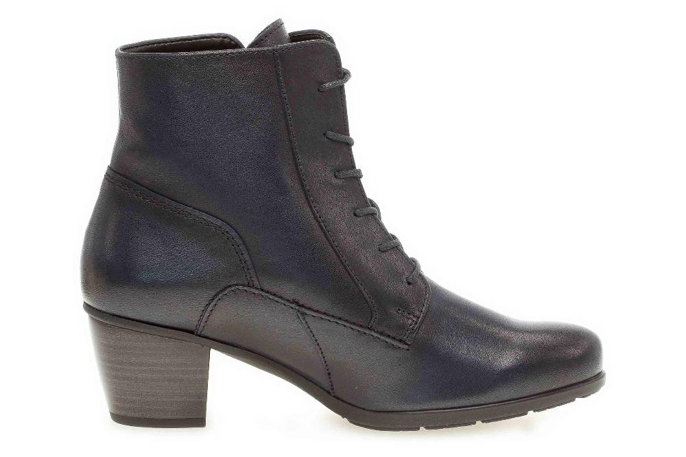 Gabor Basic Stiefeletten In Übergrößen Blau 35.525.26 Große Damenschuhe