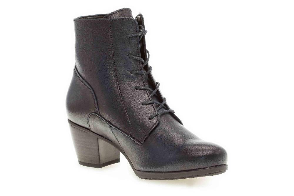 Gabor Basic Stiefeletten In Übergrößen Blau 35.525.26 Große Damenschuhe
