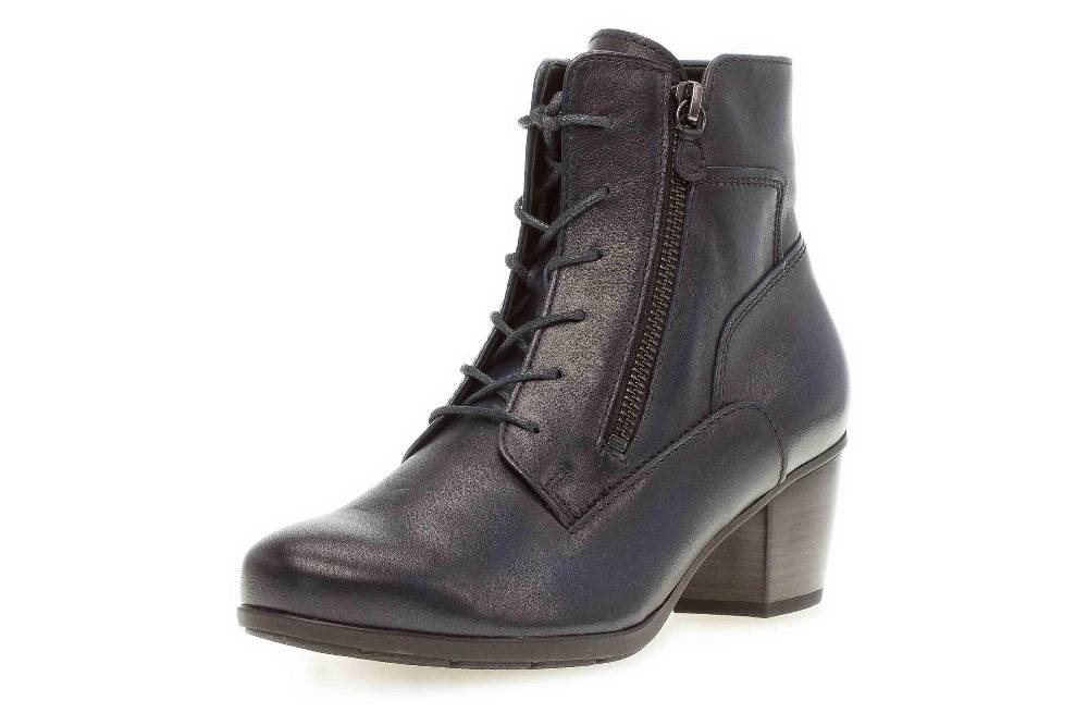 Gabor Basic Stiefeletten In Übergrößen Blau 35.525.26 Große Damenschuhe