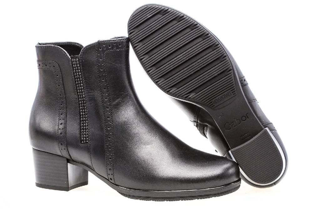 Gabor Basic Stiefeletten In Übergrößen Schwarz 95.531.27 Große Damenschuhe