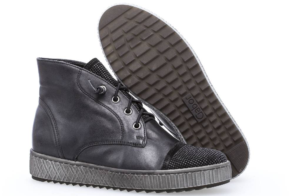 Gabor Boots In Übergrößen Schwarz 73.761.87 Große Damenschuhe
