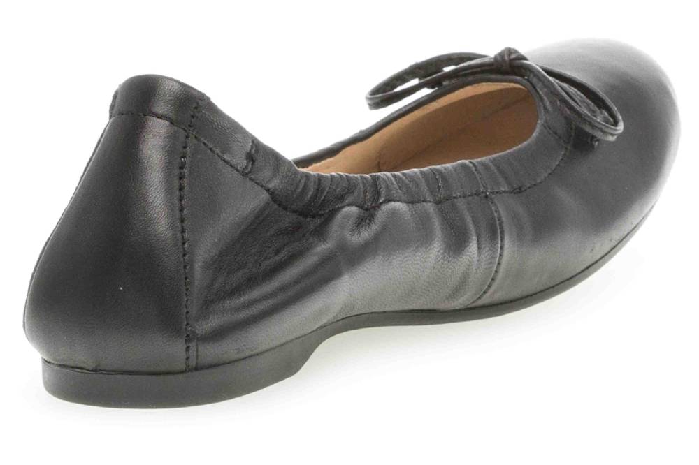 Gabor Casual Ballerina In Übergrößen Schwarz 24.120.27 Große Damenschuhe