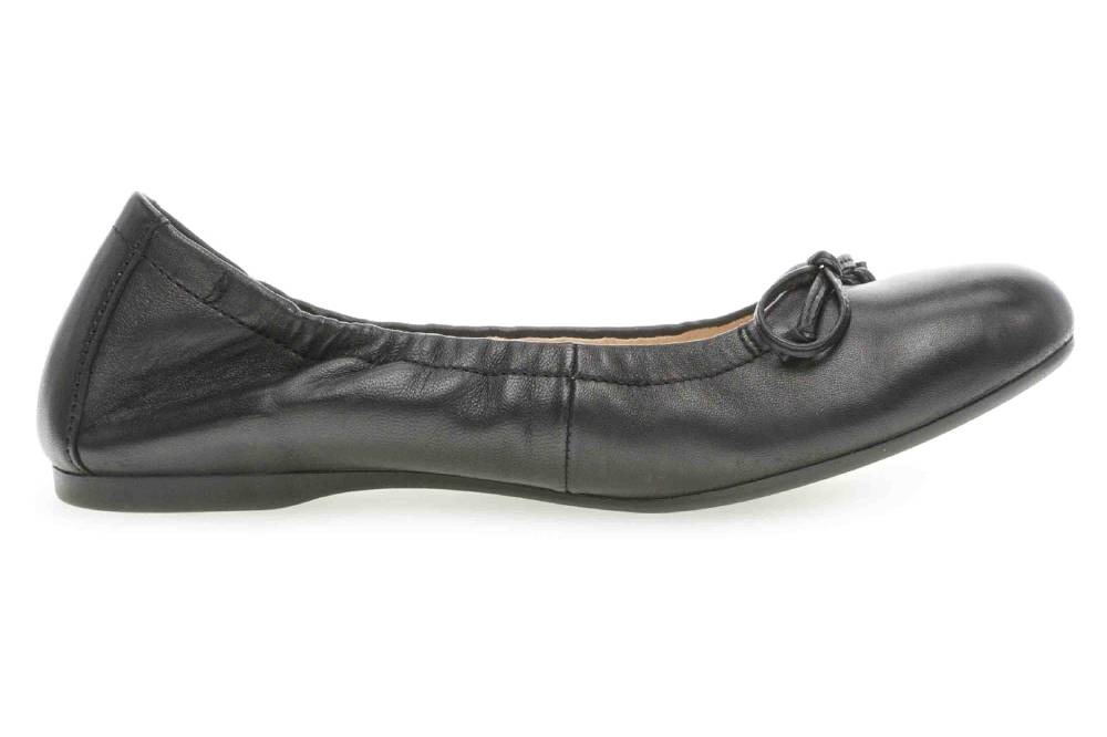 Gabor Casual Ballerina In Übergrößen Schwarz 24.120.27 Große Damenschuhe