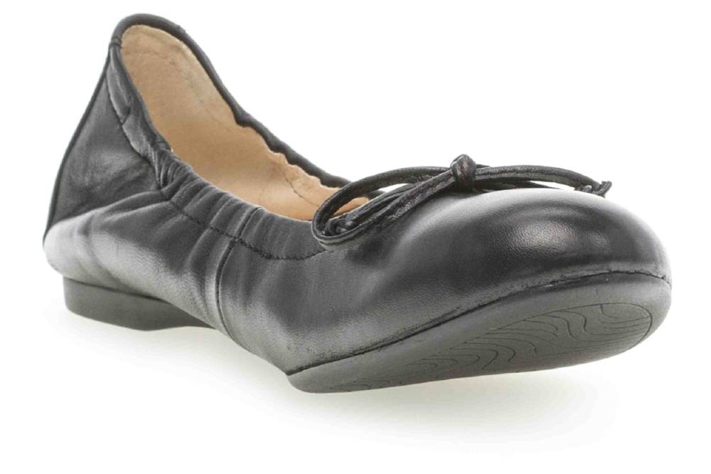 Gabor Casual Ballerina In Übergrößen Schwarz 24.120.27 Große Damenschuhe