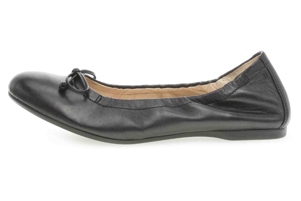 Gabor Casual Ballerina in Übergrößen Schwarz 24.120.27 große Damenschuhe