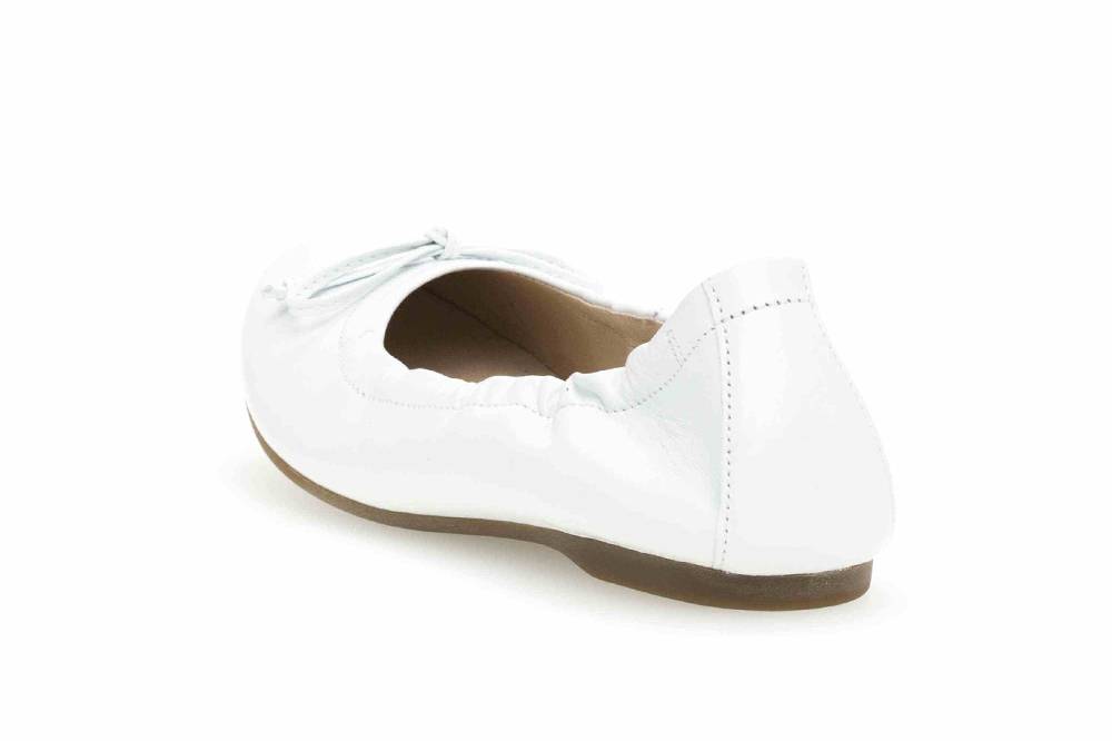 Gabor Casual Ballerina In Übergrößen Weiß 24.120.21 Große Damenschuhe