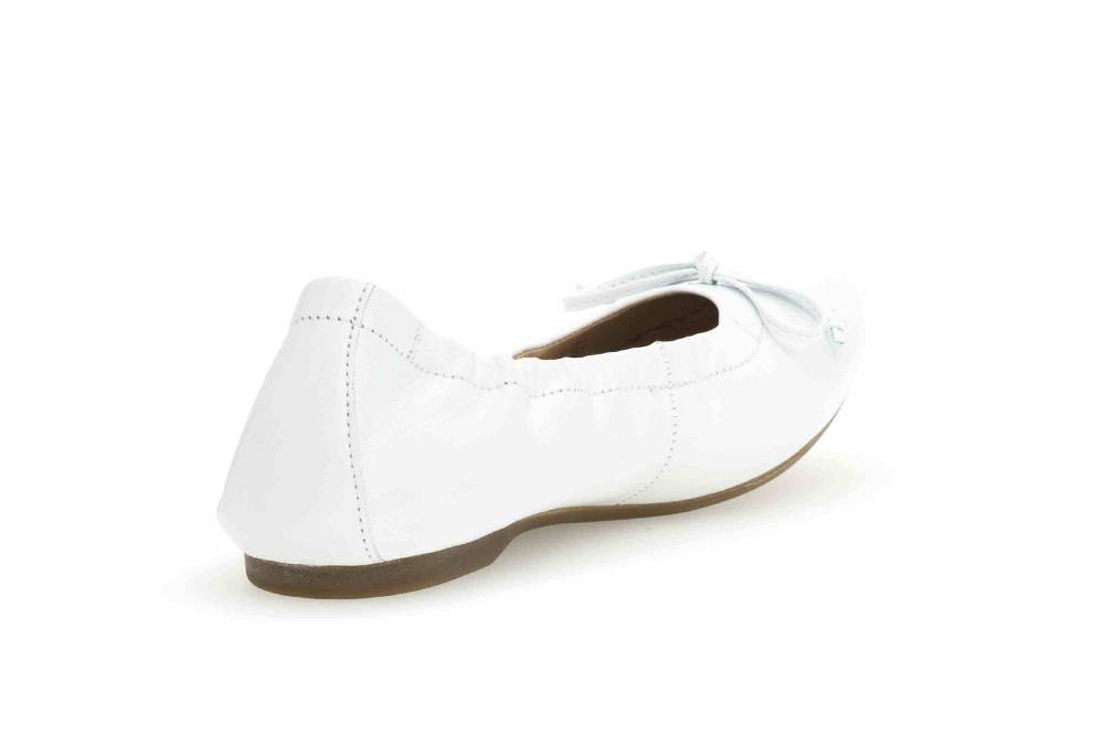 Gabor Casual Ballerina In Übergrößen Weiß 24.120.21 Große Damenschuhe
