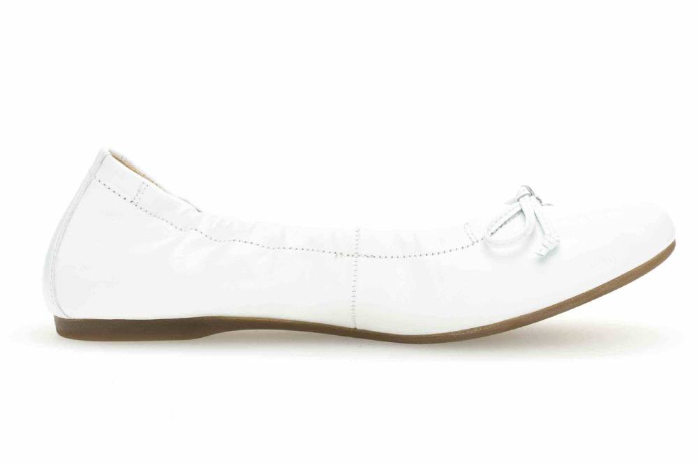 Gabor Casual Ballerina In Übergrößen Weiß 24.120.21 Große Damenschuhe