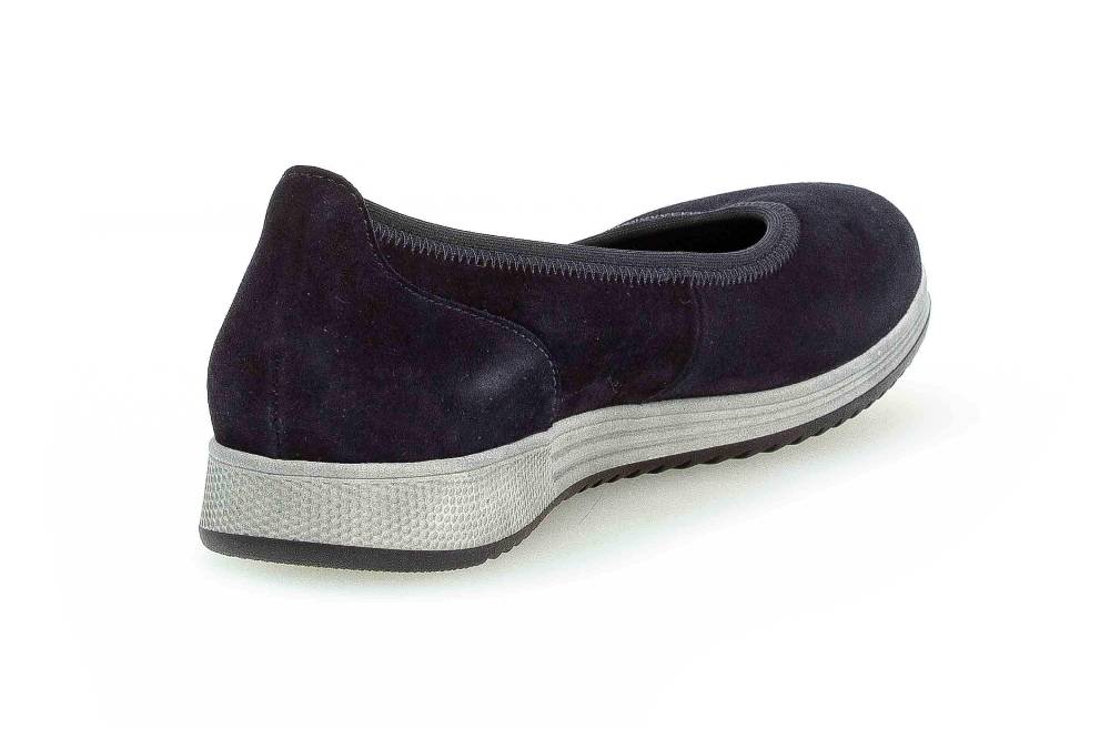 Gabor Casual Ballerinas In Übergrößen Blau 64.110.16 Große Damenschuhe