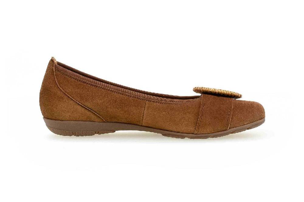 Gabor Casual Ballerinas In Übergrößen Braun 64.168.18 Große Damenschuhe