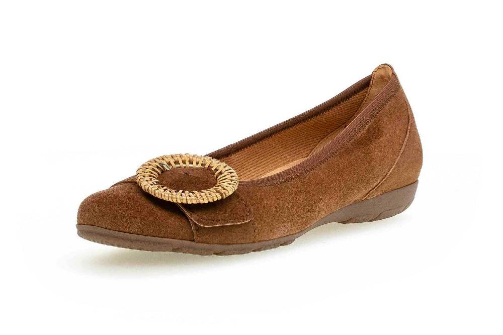 Gabor Casual Ballerinas In Übergrößen Braun 64.168.18 Große Damenschuhe