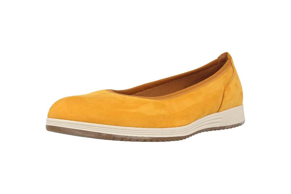 Gabor Casual Ballerinas In Übergrößen Gelb 54.110.13 Große Damenschuhe