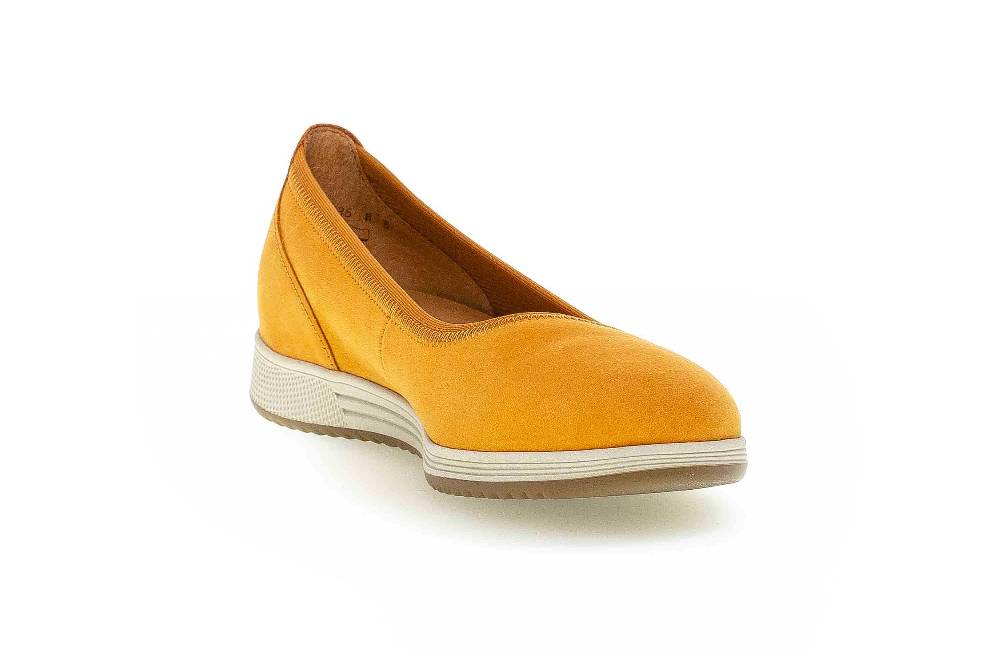 Gabor Casual Ballerinas In Übergrößen Gelb 64.110.13 Große Damenschuhe