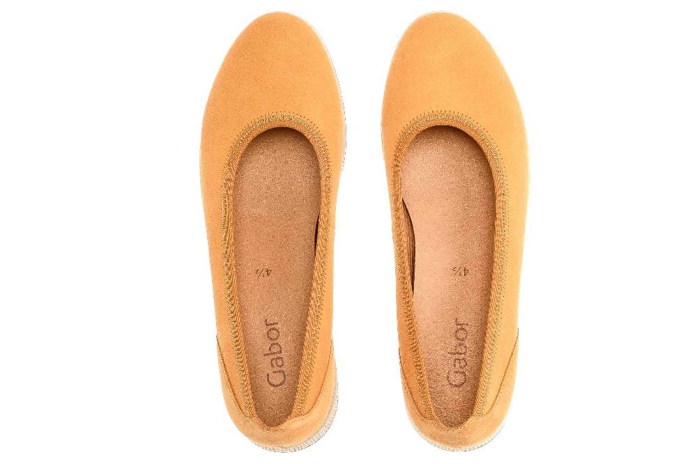 Gabor Casual Ballerinas In Übergrößen Gelb 64.110.13 Große Damenschuhe