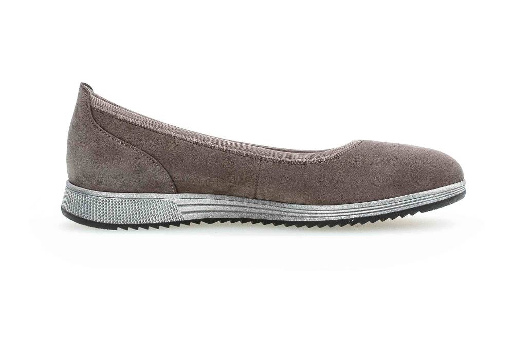 Gabor Casual Ballerinas In Übergrößen Grau 64.110.19 Große Damenschuhe