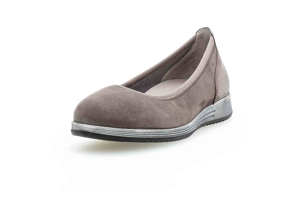 Gabor Casual Ballerinas In Übergrößen Grau 64.110.19 Große Damenschuhe