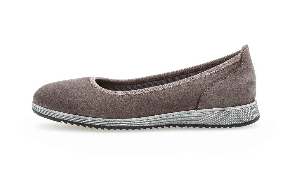 Gabor Casual Ballerinas in Übergrößen Grau 64.110.19 große Damenschuhe