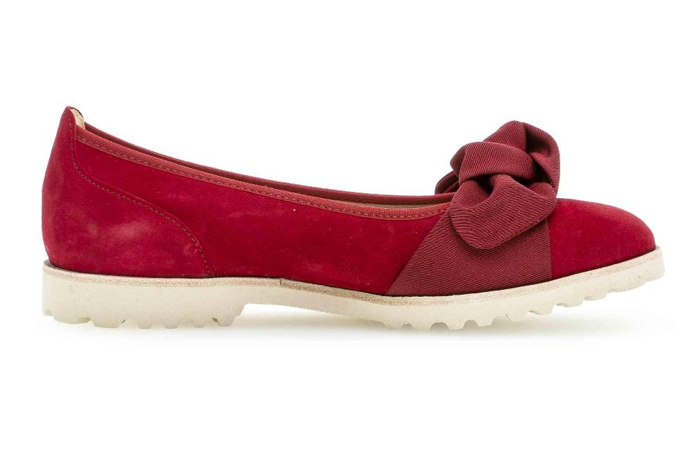 Gabor Casual Ballerinas In Übergrößen Rot 44.103.15 Große Damenschuhe