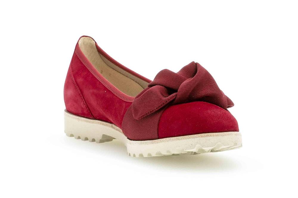 Gabor Casual Ballerinas In Übergrößen Rot 44.103.15 Große Damenschuhe