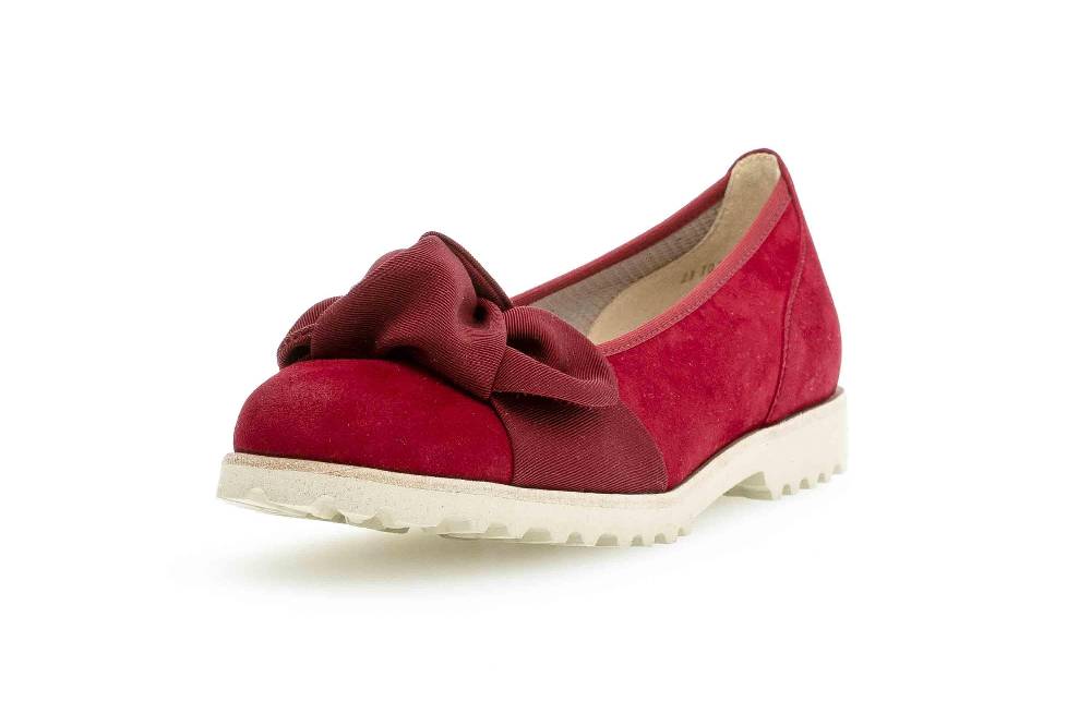 Gabor Casual Ballerinas In Übergrößen Rot 44.103.15 Große Damenschuhe