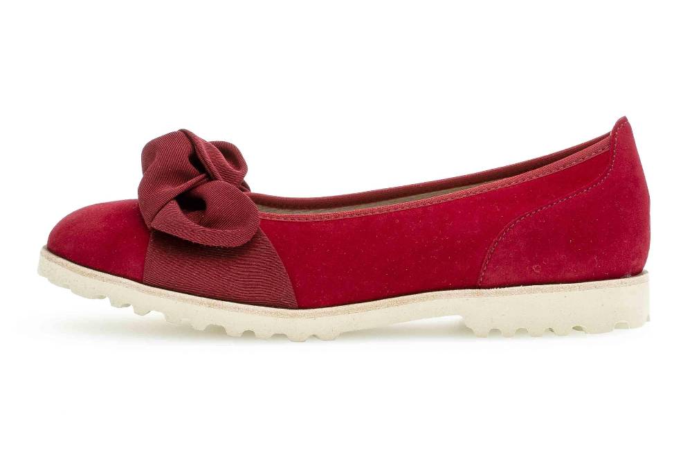 Gabor Casual Ballerinas in Übergrößen Rot 44.103.15 große Damenschuhe