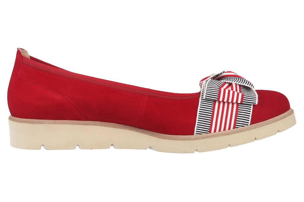 Gabor Casual Ballerinas In Übergrößen Rot 44.141.15 Große Damenschuhe