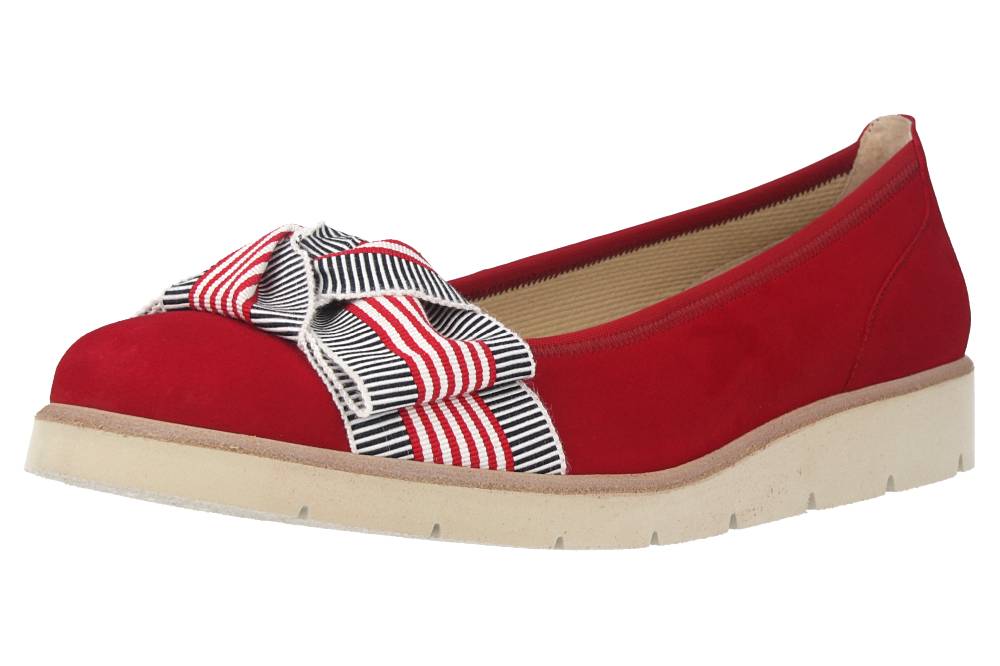 Gabor Casual Ballerinas In Übergrößen Rot 44.141.15 Große Damenschuhe