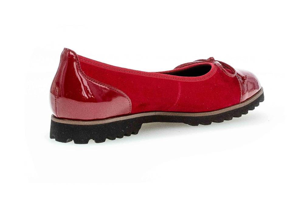 Gabor Casual Ballerinas In Übergrößen Rot 64.100.13 Große Damenschuhe