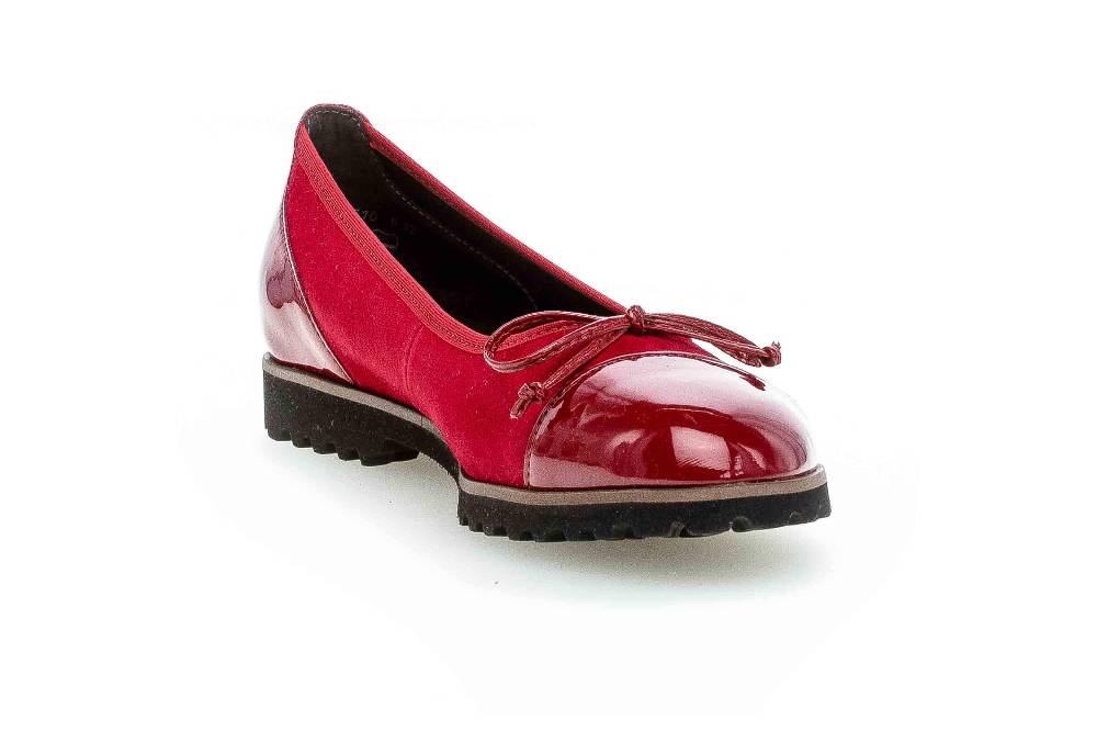 Gabor Casual Ballerinas In Übergrößen Rot 64.100.13 Große Damenschuhe