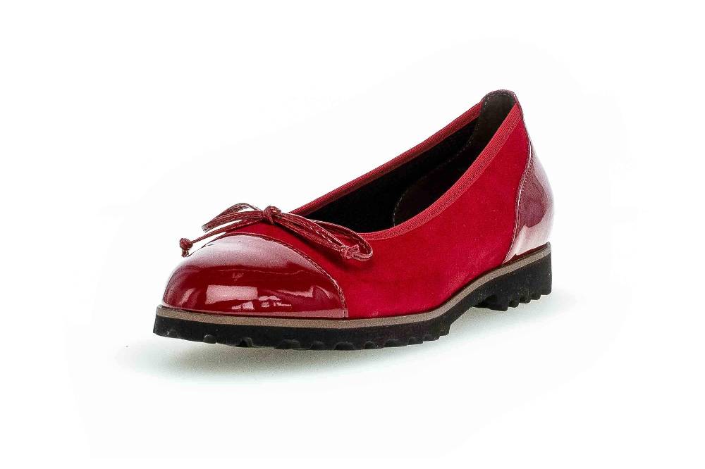 Gabor Casual Ballerinas In Übergrößen Rot 64.100.13 Große Damenschuhe