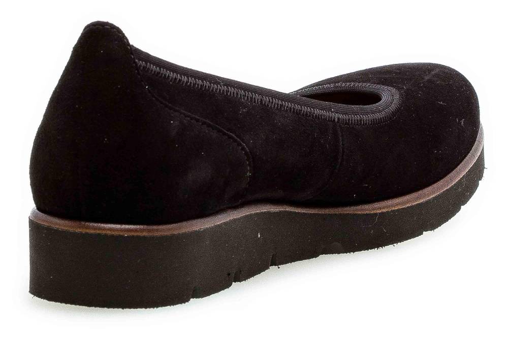 Gabor Casual Ballerinas In Übergrößen Schwarz 34.140.17 Große Damenschuhe