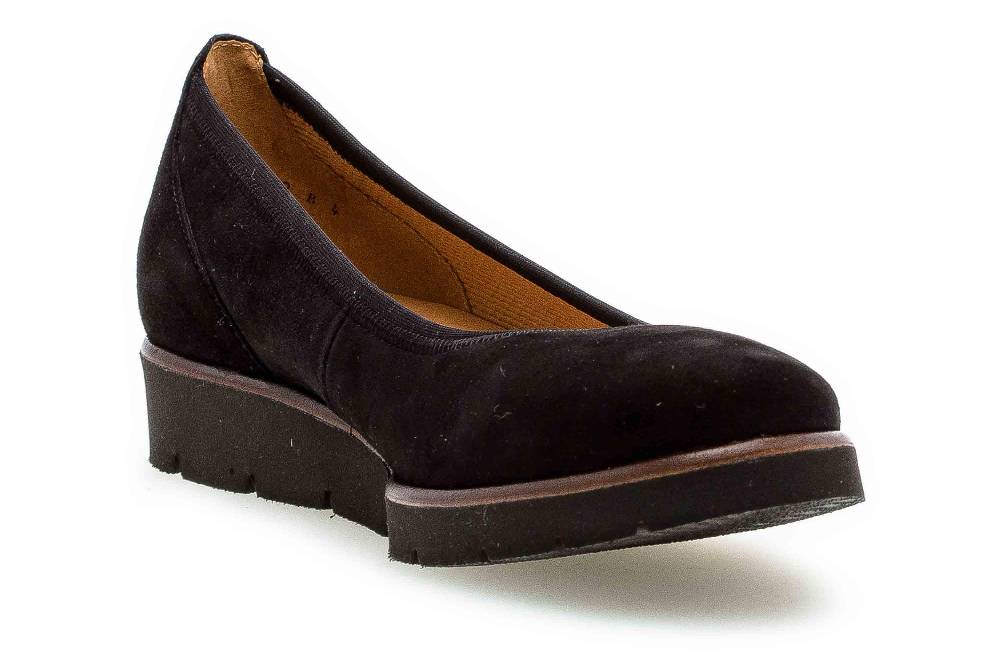 Gabor Casual Ballerinas In Übergrößen Schwarz 34.140.17 Große Damenschuhe