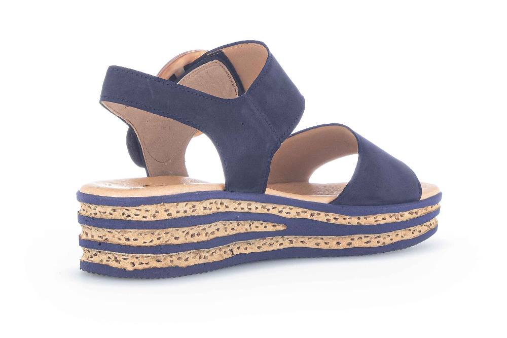 Gabor Casual Sandaletten In Übergrößen Beige 64.645.20 Große Damenschuhe