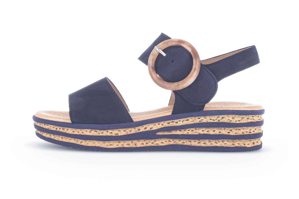 Gabor Casual Sandaletten in Übergrößen Beige 64.645.20 große Damenschuhe