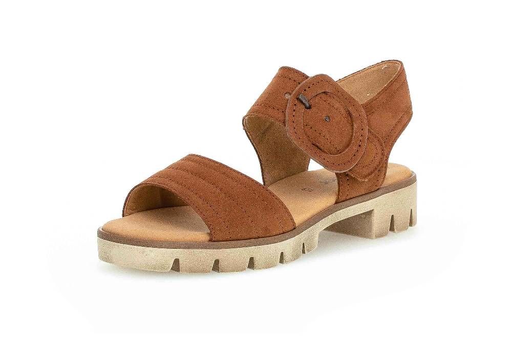 Gabor Casual Sandaletten In Übergrößen Braun 64.672.14 Große Damenschuhe