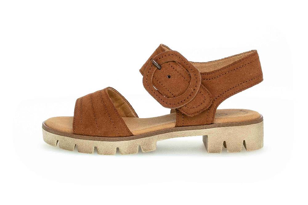 Gabor Casual Sandaletten in Übergrößen Braun 64.672.14 große Damenschuhe